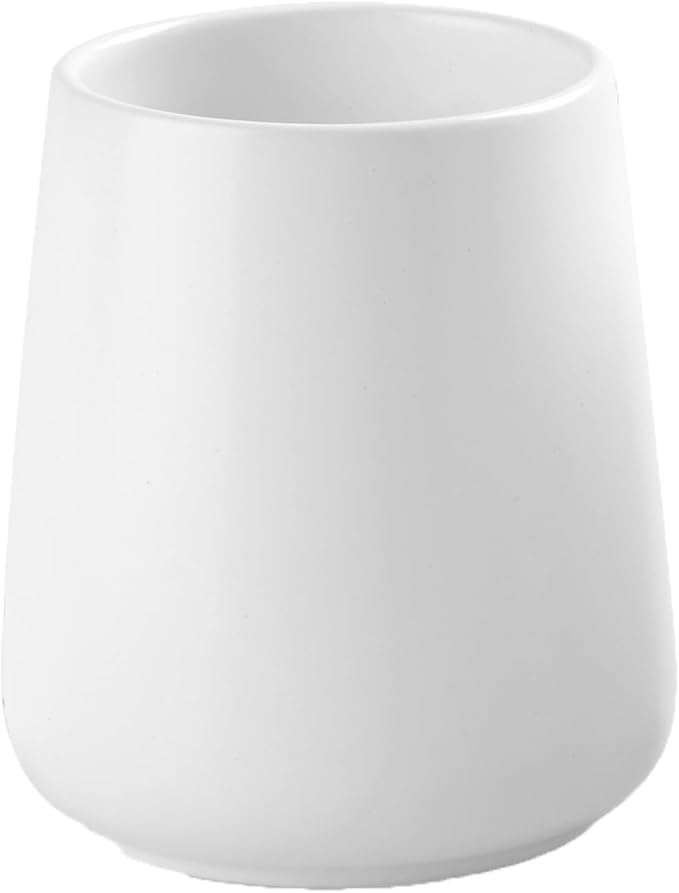 White Toothbrush Holder for Bathroom by Eyrozia