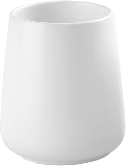 White Toothbrush Holder for Bathroom by Eyrozia
