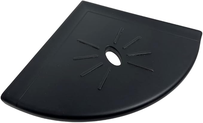 Tenedos Resin Decor 8 Inches Corner Shower Shelf – Black Flatback 9x9 Wall - Image 3
