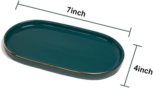 Ceramic Jewelry Dish, Perfume Vanity Tray, 7x4 Decorative Catch All Bowl - Image 5
