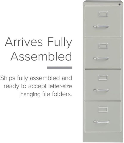 Scranton & Co 4-Drawer 22" Deep Letter Filing Cabinet in Black, Office - Image 9