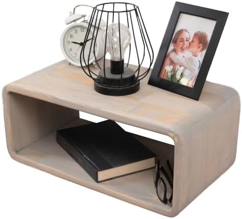 Floating Nightstand Wooden, Bedside Table, Nightstand Shelf, Wall Mounted by Woodches
