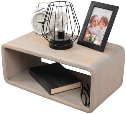Floating Nightstand Wooden, Bedside Table, Nightstand Shelf, Wall Mounted by Woodches