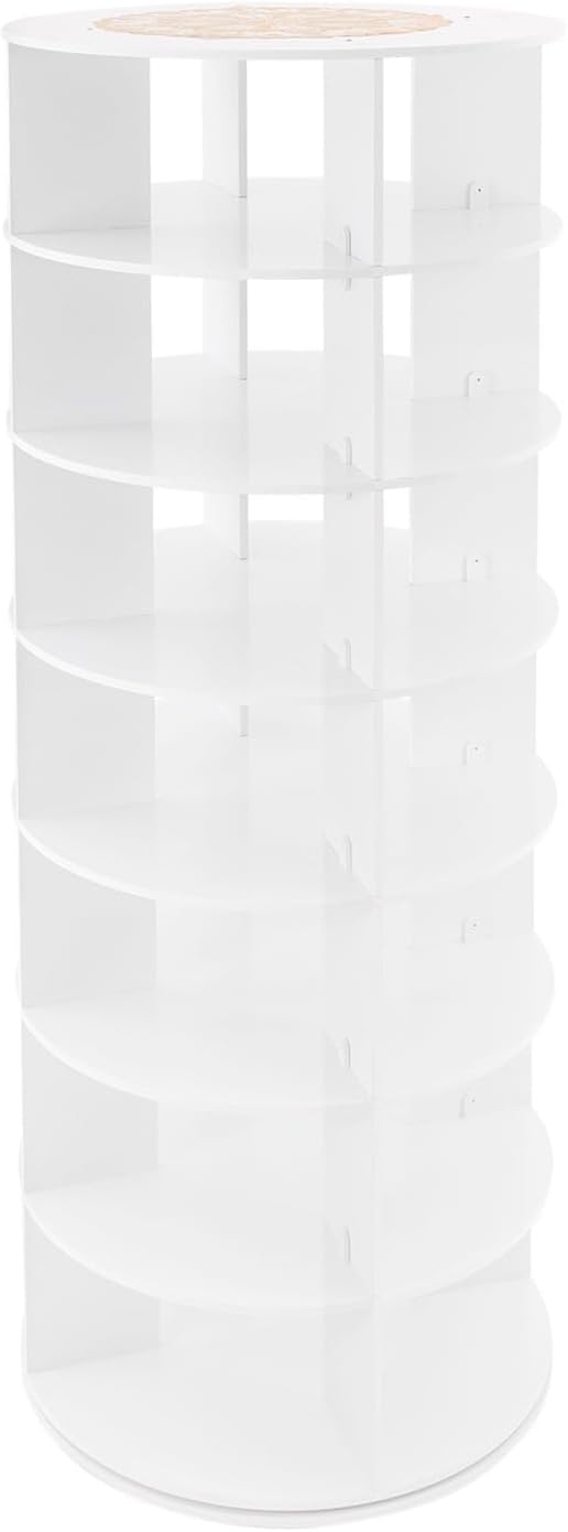 Rotating Shoe Rack Tower, 7 Tier Vertical Handbag Rotate Shoes Tower, 360 - Image 6