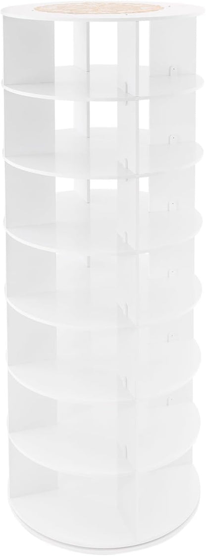 Rotating Shoe Rack Tower, 7 Tier Vertical Handbag Rotate Shoes Tower, 360 - Image 6