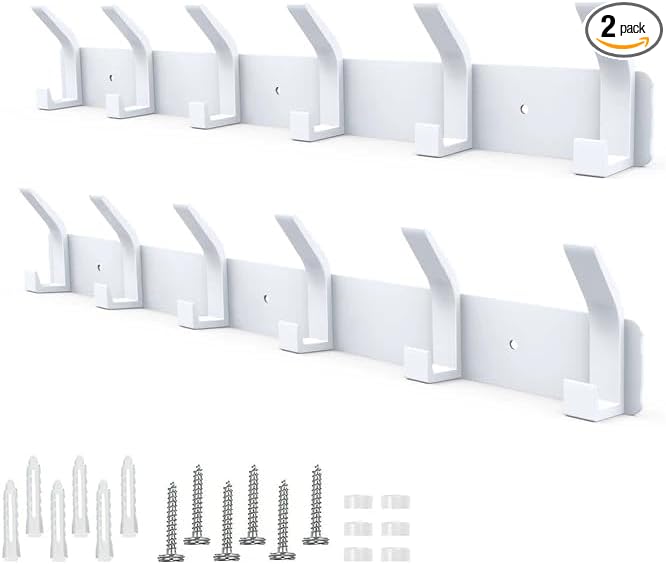 2 Pack Coat Rack Wall Mount, 17.3 in Wall Hooks by Unknown