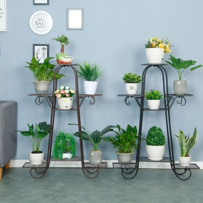 7 Tier Metal Plant Stand Planter Rack, Iron Flower Pot Display Rack Plant Rack - Image 5