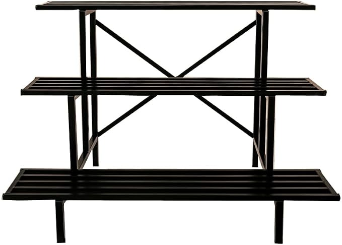 Zhongma 3 Tier Sturdy Metal Plant Stand, L45.67 x W26 x H23.6 inch, Heavy Duty - Image 3