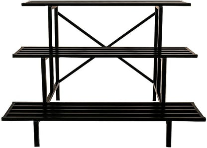 Zhongma 3 Tier Sturdy Metal Plant Stand, L45.67 x W26 x H23.6 inch, Heavy Duty - Image 3