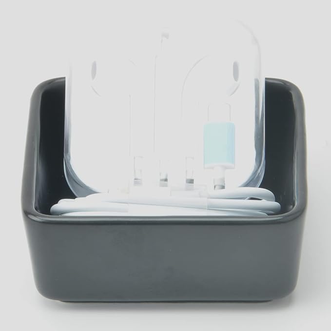 Ceramic Paper Clip Holder 2 PCS Set, Square Paper Clip Dispenser Organizer - Image 6
