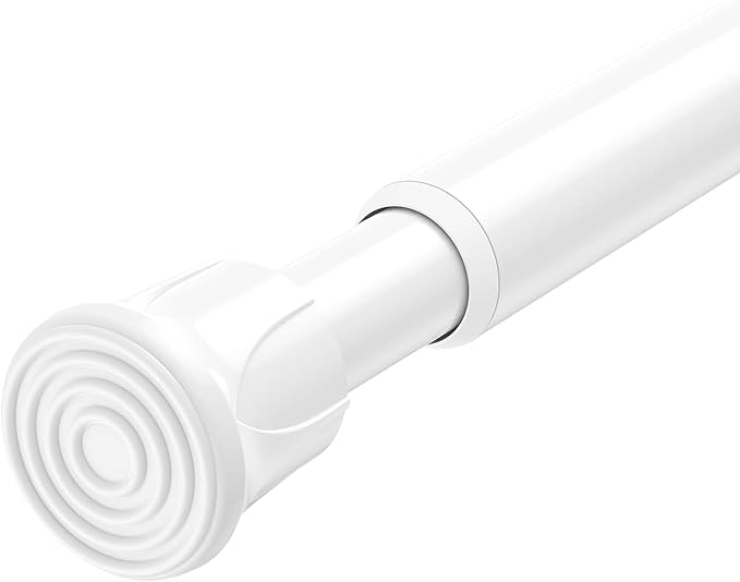 Tension Rod 28 to 48 inch, Adjustable Curtain Rods No Drilling Spring Rods by QINGYUN