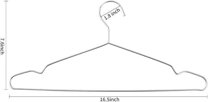 Hangers 10 Pack Clothes Hanger Strong Heavy Duty Stainless Steel Metal Ultra - Image 5