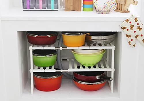 COELO Under Sink Organizer 2-Tier Expandable Shelf Kitchen Bathroom Cabinet - Image 6