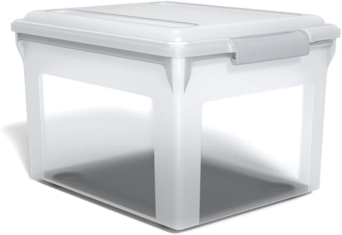 STAPLES Store & Slide Plastic File Box Latching, Letter/Legal Size - Image 4
