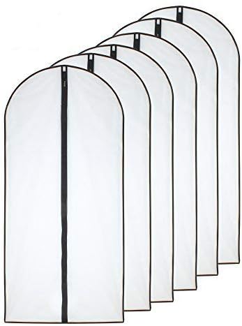 Garment Bags for Hanging Clothes Black Side Breathable Garment Bag Clothes by HomeClean