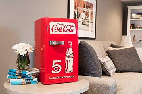 Coca-Cola Retro 18 Can Mini Fridge w/ 12V DC and 110V AC Cords, Portable Cooler - Image 6