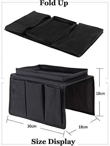 Sofa Armrest Organizer with Cup Holder Tray 6 Pockets TV Remote Control - Image 7