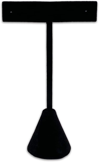 TheDisplayGuys - 4-3/4" T-Bar Jewelry Display Tower - Black Velvet - Earrings - Image 2