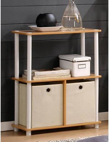 Furinno 99152BE/WH/IV 3-Tier Go Green Multipurpose Storage Rack Shelving Unit - Image 2