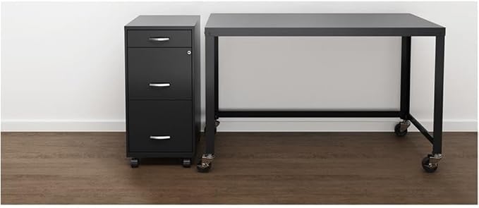 Pemberly Row 18" Deep 3 Drawer Mobile Metal Vertical Filing Cabinet - Image 2