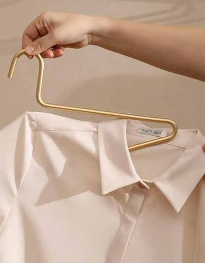Premium Matte Gold Aluminum Coat Hangers 6 Piece Set, 16.5” Extra Smooth & - Image 6
