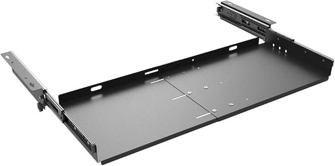 Large Under Desk Slide-Out Keyboard Tray, 27 x 9.8 inch | Metal Platform - Image 7