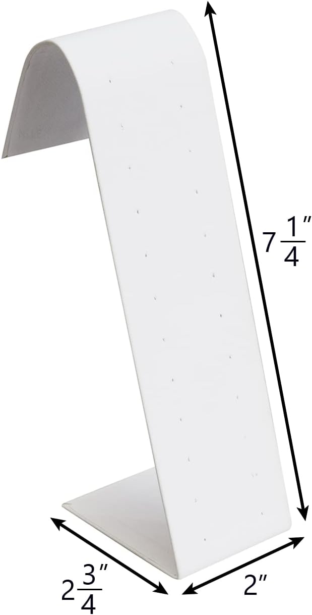 MOOCA Premium White Leatherette Adjustable Earring Display Stand Showcase - Image 2