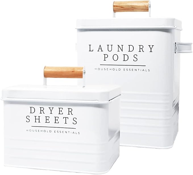 KOANEssentials Farmhouse Metal Laundry Pods Container - Image 9