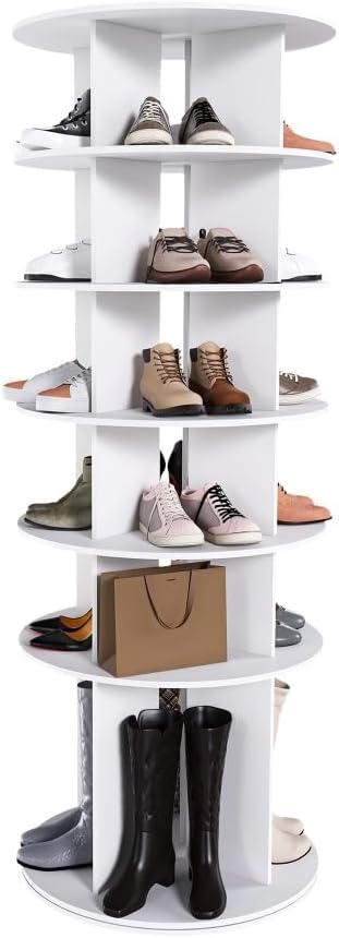 Shoe Organizer 6-Tier Spinning Shoe Rack - Image 9