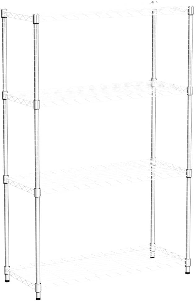 NChanmar 4 Tier Wire Shelving Unit Storage Shelves Shelf Organizer 54"x36"x14" - Image 6