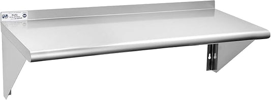 Hally Stainless Steel Shelf 14 x 48 Inches, 350 lb, Commercial Wall Mount by HallySinksTablesH