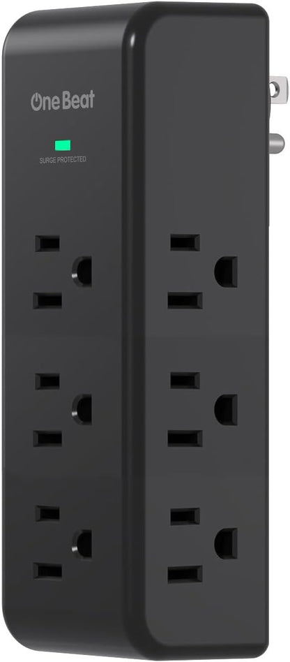 Surge Protector Outlet Extender, 9 AC Multi Outlet Wall Plug by OneBeat