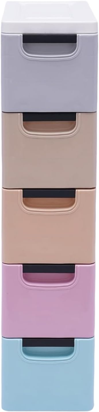 5 Drawers Slim Storage Cabinet, Rolling Narrow Cabinet - Image 7