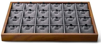 Oirlv Wood 24 Grids Jewelry Tray - Image 2