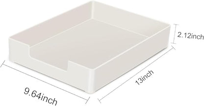 Desk Letter Tray, Office Desktop File Paper Holder, Anti-Skid Stacking Support - Image 3
