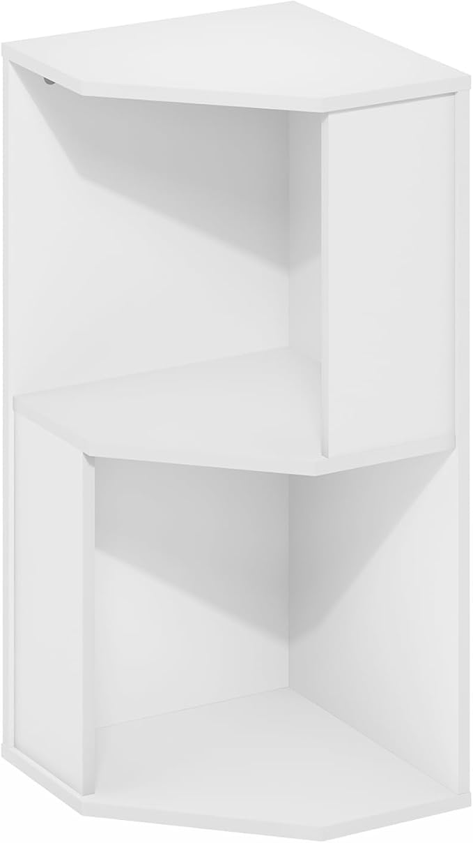 Furinno ECON Corner Shelf, 2-Tier Corner Book Shelf, Standing Storage Shelves - Image 5