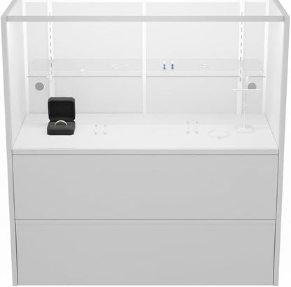WISDOMFUR 5ft White Display Showcase Cabinet - Image 5