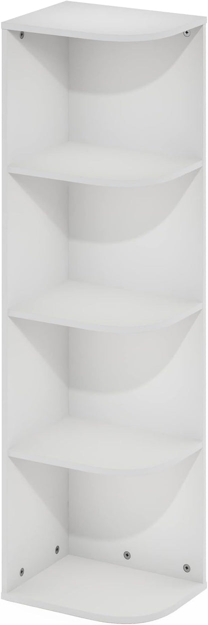 Furinno Pasir 4-Tier Corner Open Shelf Bookcase - Image 5