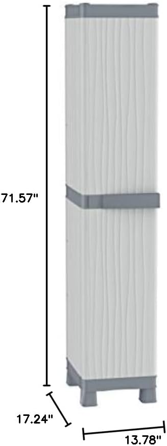 Terry, Base 2350 RUW, Cabinet 1 Door, 4 Shelves. Color: Gray, Material: Plastic - Image 3