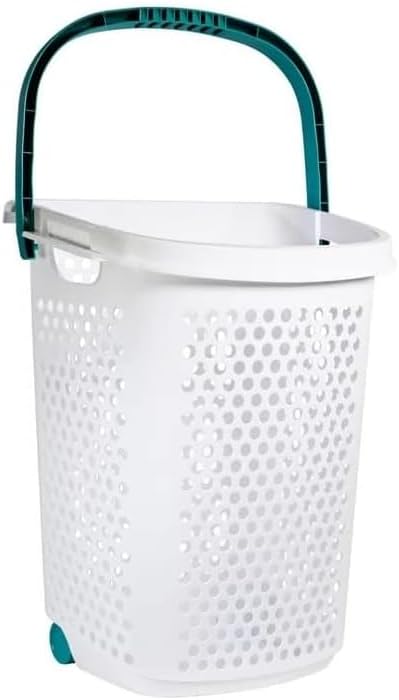 Plastic Rolling Laundry Basket - Image 5
