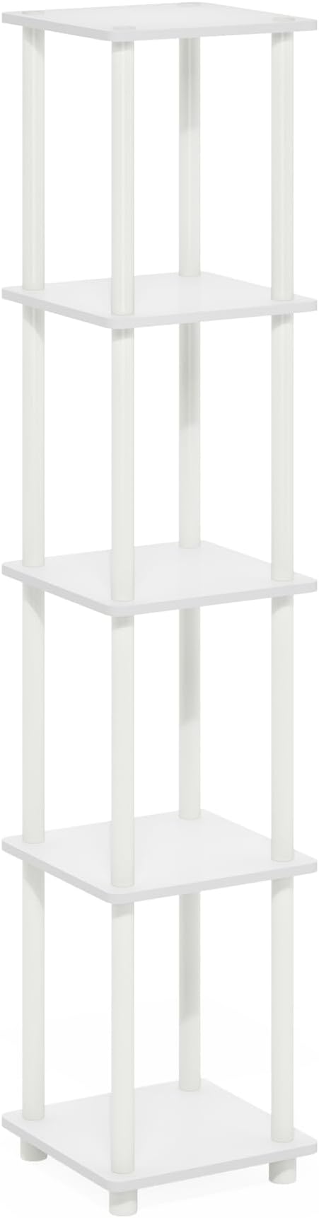 Furinno Turn-N-Tube Storage Shelves, 5-Tier Square Book Shelf, Corner Shelf - Image 6