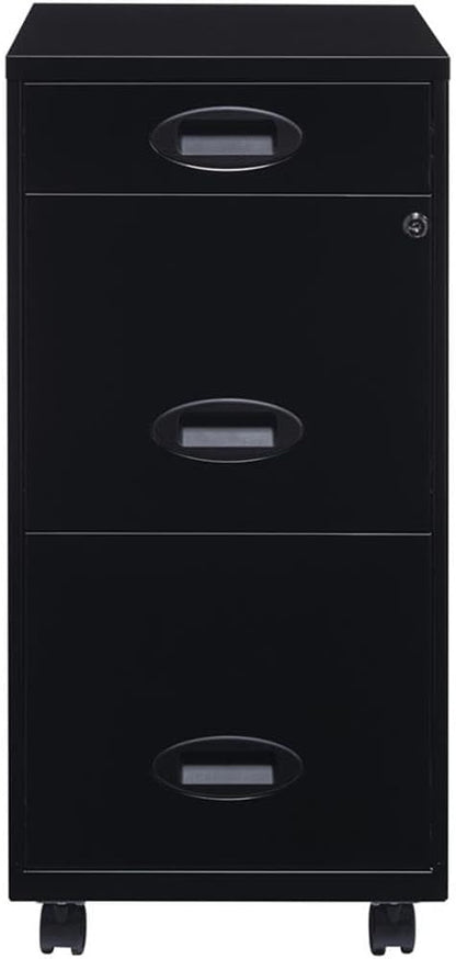 Pemberly Row 3 Drawers 29.52" Vertical Black Metal Filing Cabinet Lockable - Image 5