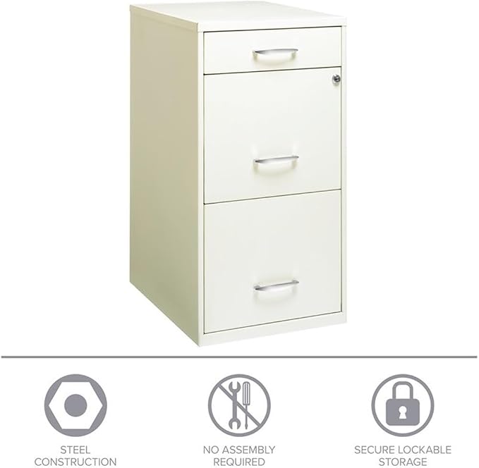 Scranton & Co Set of 2 18" D 3-Drawer Metal Filing Cabinet - Image 9
