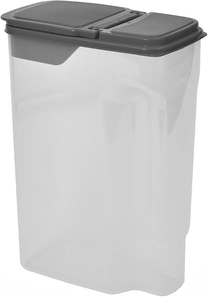 Clear Plastic Cereal Dispenser, 9.75 x 5.38 x 13.5 Inch, 32 Cup Dry Food by Unknown