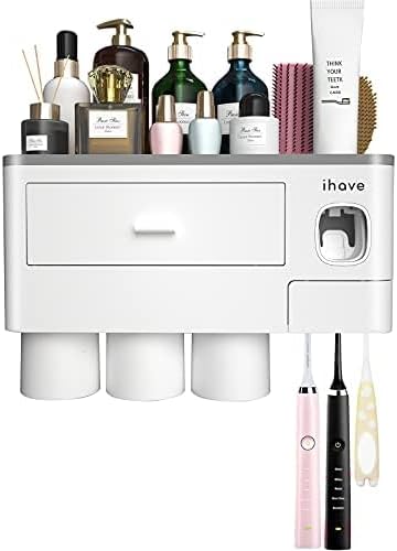 iHave Toothbrush Holders for Bathrooms, 3 Cups Toothbrush Holder Wall Mounted - Image 8