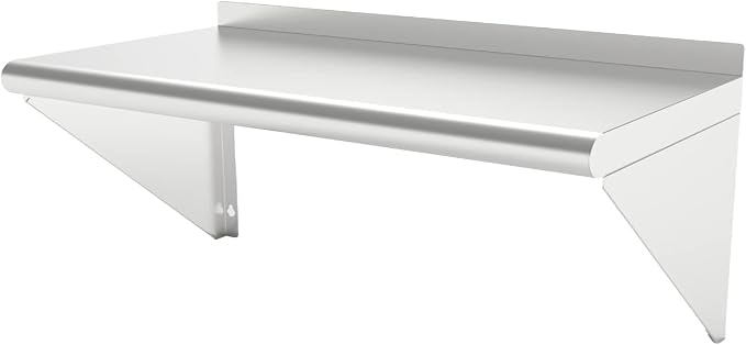 12''x36'' Wall Mounted Stainless Steel Shelf NSF Commercial Metal Wall Mount by STEELBUS