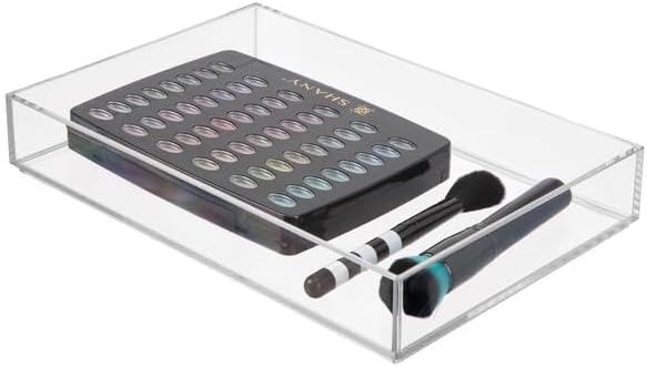 iDesign Clear Drawer Organizer | Plastic Tray, Makeup Storage, Bathroom Vanity - Image 4
