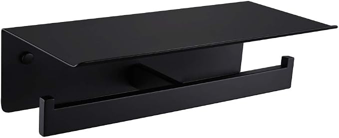 APLusee Matte Black Double Toilet Paper Holder by APLusee
