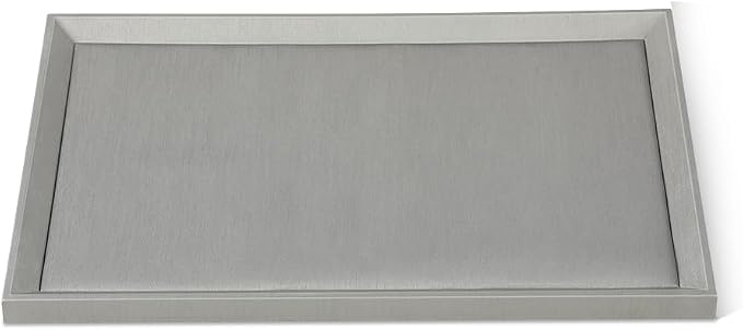 Jewelry Flat Tray, Leather Tray, Premium Grey Jewelry Tray, Jewelry Organizer by Yinbeini