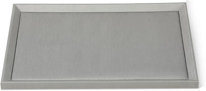 Jewelry Flat Tray, Leather Tray, Premium Grey Jewelry Tray, Jewelry Organizer by Yinbeini